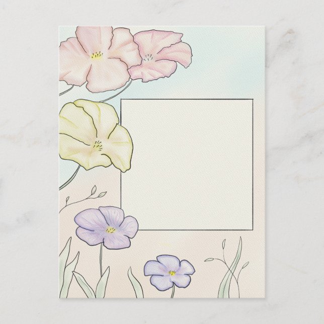 tarjeta de flor acuarela para todas las ocasiones (Anverso)
