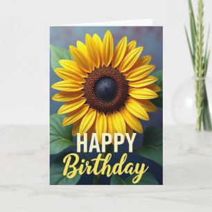 Tarjeta de Flor Alegre Iluminada por el Sol