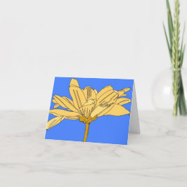 Tarjeta de flor amarilla