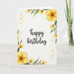 Tarjeta de Flor Amarilla Alegre