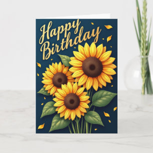 Tarjeta de Flor Amarilla de Lunares