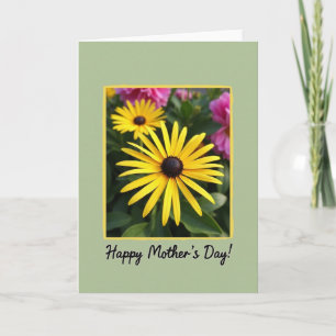 Tarjeta de flor amarilla mate
