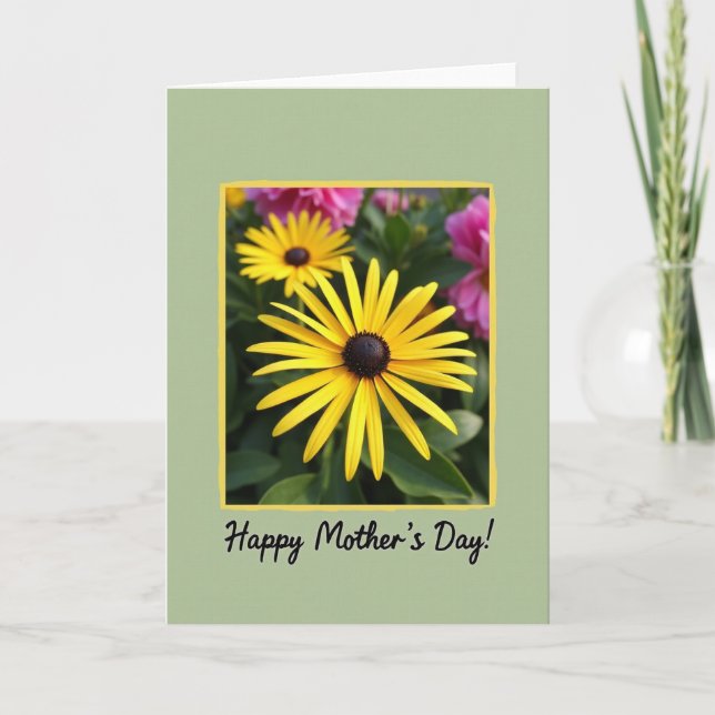 Tarjeta de flor amarilla mate (Anverso)