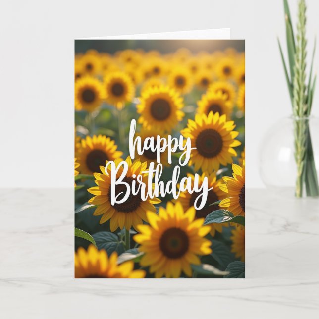 Tarjeta de Flor Amarilla Soñadora (Anverso)