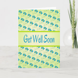 Tarjeta de flor azul de bonito