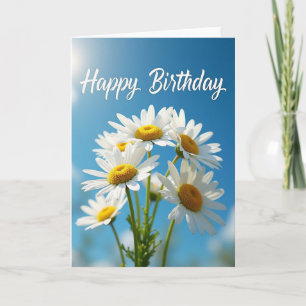 Tarjeta de Flor Blanca Alegre
