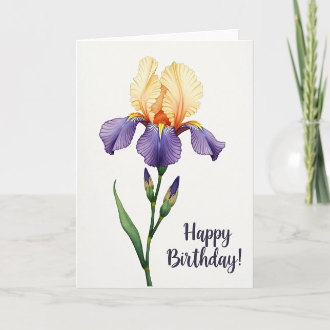 Tarjeta de Flor Botánica Dulce (Anverso)
