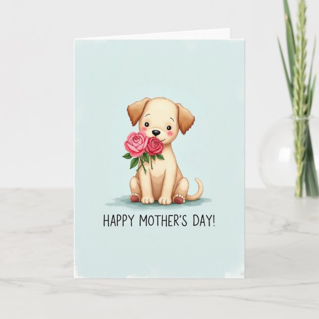 Tarjeta de Flor Canina Suave (Anverso)