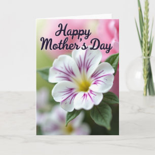 Tarjeta de Flor con Venas Magenta