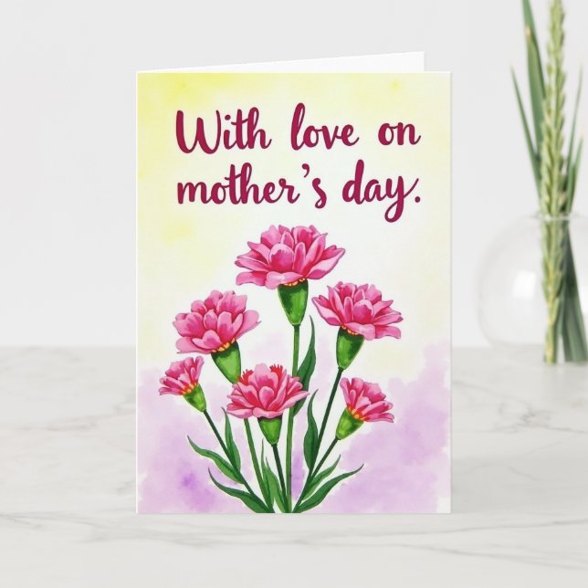 Tarjeta de Flor de Acuarela (Anverso)