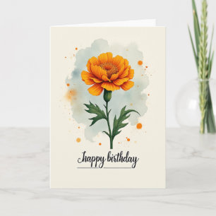 Tarjeta de Flor de Acuarela Dulce