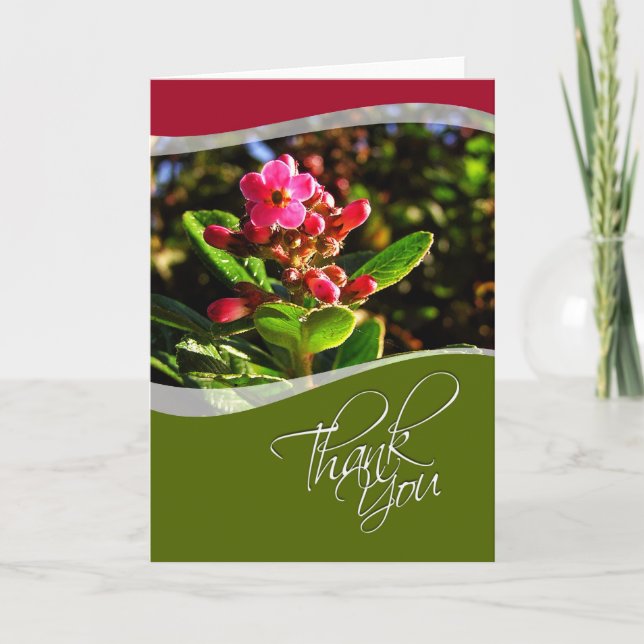 Tarjeta de flor de agradecimiento (Anverso)