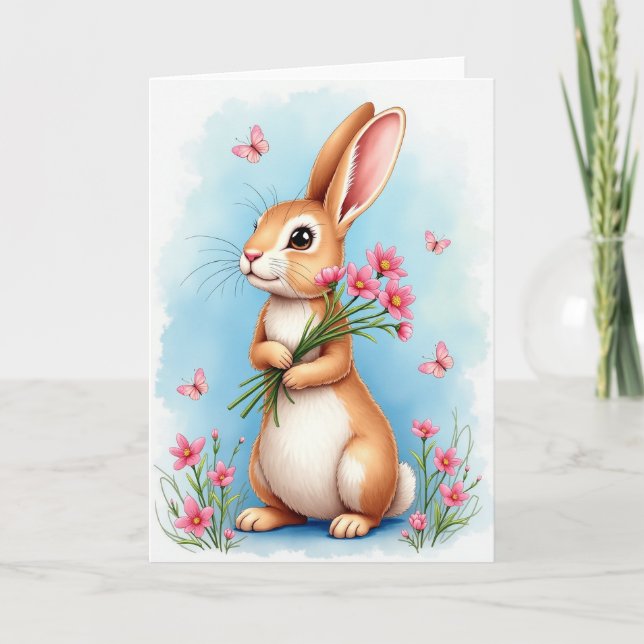 Tarjeta de Flor de Amigo del Bosque (Anverso)