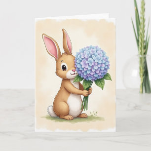 Tarjeta de Flor de Amigo Peludo Suave