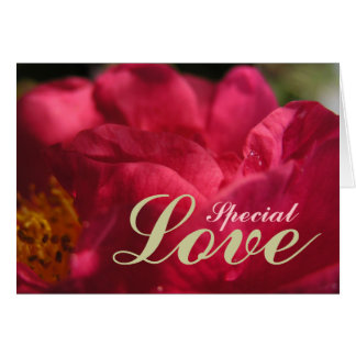 Tarjeta de flor de amor especial