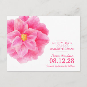 Tarjeta de flor de camelia rosa para guardar la fe