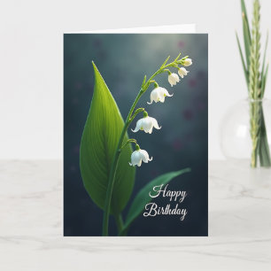Tarjeta de flor de campana de lunares