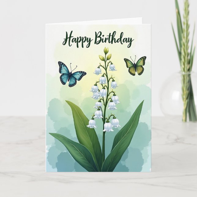 Tarjeta de Flor de Campana Dulce (Anverso)