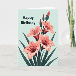 Tarjeta de Flor de Cerceta Rayada