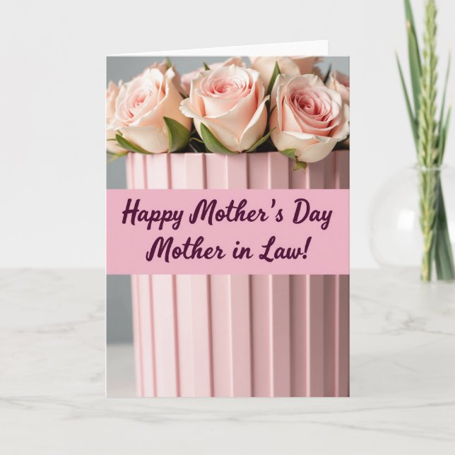 Tarjeta de Flor de Cerezo Rosa para la Mamá Más Du (Anverso)