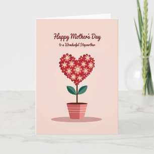 Tarjeta de Flor de Corazón de Lunares en Flor