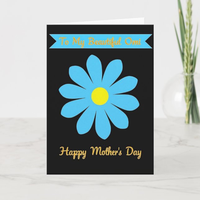 Tarjeta de Flor de Día de la Madre Alegre (Anverso)