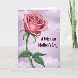 Tarjeta de Flor de Día de la Madre Elegante