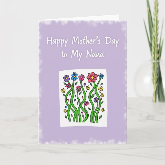 Tarjeta de Flor de Día de las Madres Amables (Anverso)