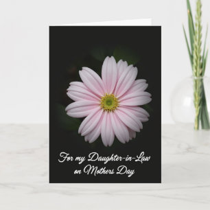 Tarjeta de Flor de Día de las Madres aterciopelada