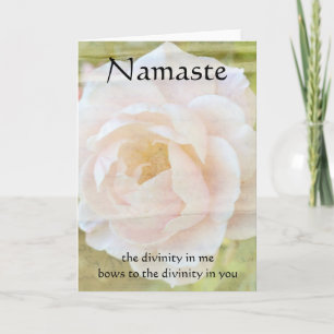 Tarjeta de Flor de Divinidad Namaste