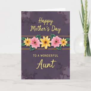 Tarjeta de Flor de Escritura Dorada