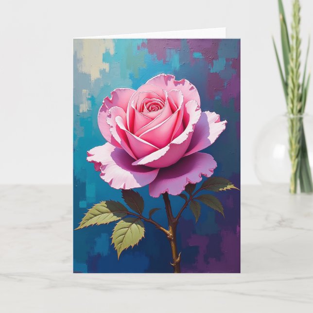 Tarjeta de Flor de Fuchsia Alegre (Anverso)