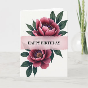 Tarjeta de Flor de Fuchsia Rayada