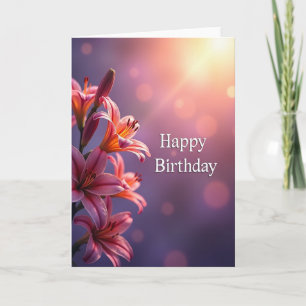 Tarjeta de Flor de Fucsia Elegante