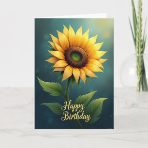 Tarjeta de Flor de Girasol Dulce