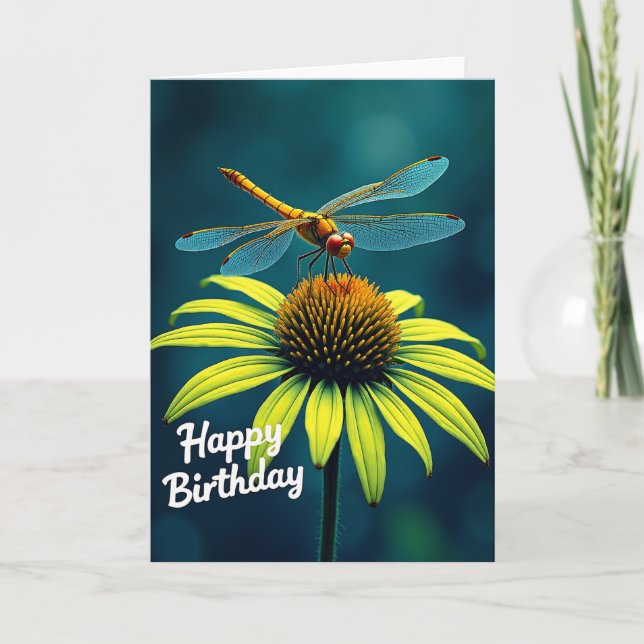 Tarjeta de Flor de Insecto Dulce (Anverso)