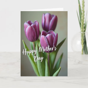 Tarjeta de Flor de la Pasión Morada Rayada