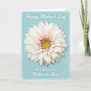 Tarjeta de Flor de Melocotón Pastel Rayada