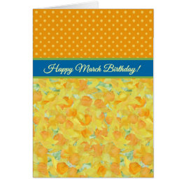 Tarjeta de Flor de Mes de Nacimiento de Marzo, Daf