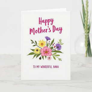Tarjeta de Flor de Nanas Maravillosas