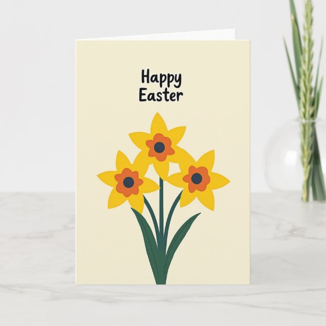 Tarjeta de Flor de Pascua de Oro Falso (Anverso)