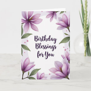 Tarjeta de Flor de Pastel Rayado