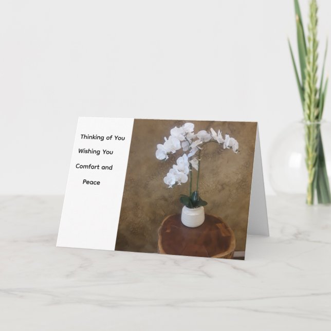 Tarjeta de Flor de Pensamiento en Ti (Anverso)