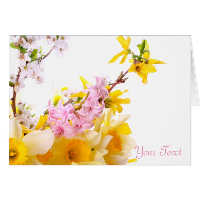 Tarjeta de flor de primavera (Anverso (Horizontal))