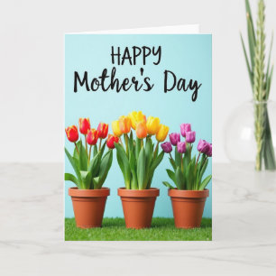 Tarjeta de Flor de Primavera de Lunares