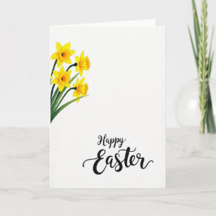Tarjeta de Flor de Primavera Dorada