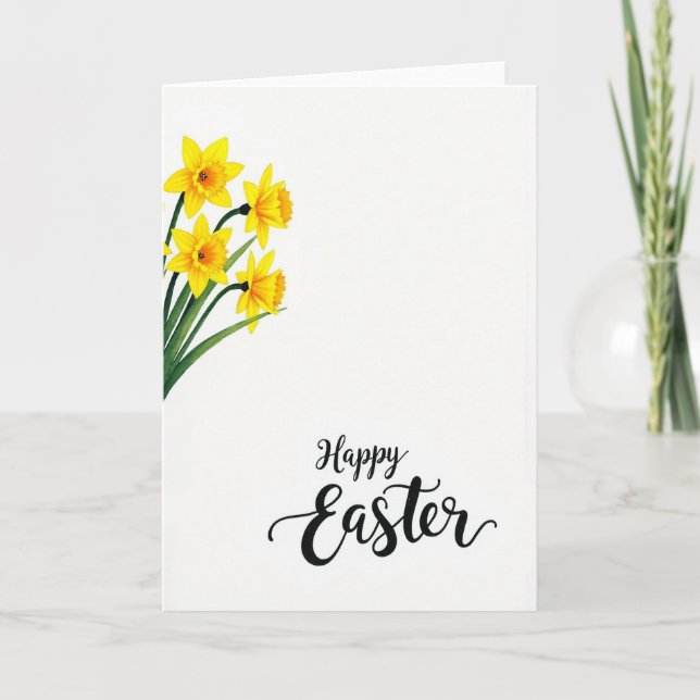Tarjeta de Flor de Primavera Dorada (Anverso)