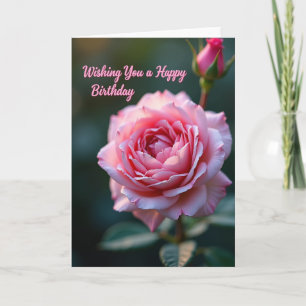Tarjeta de Flor de Punto Rosa