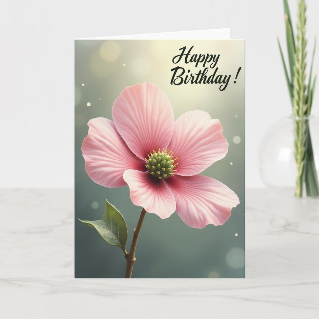 Tarjeta de Flor de Rosa Alegre (Anverso)