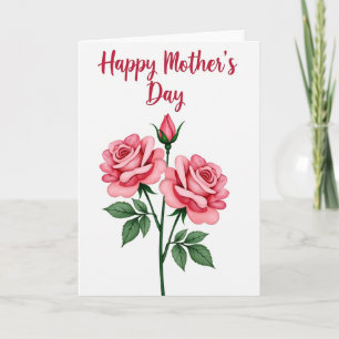 Tarjeta de Flor de Rosa de Lunares